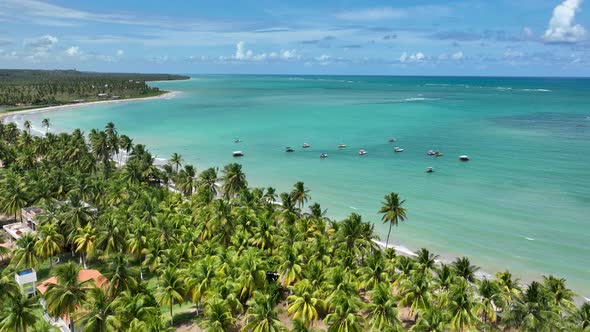 Sao Miguel dos Milagres Beach at Alagoas Brazil. Northeast Brazil.