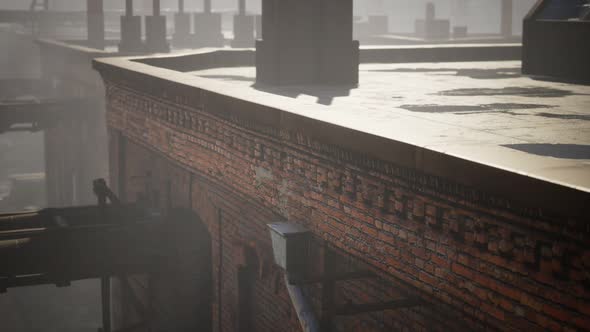 Abandoned Industrial Buildings of Old Factory alt