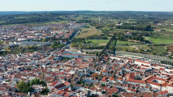 Aerial View of the Immense Scenery with Beautiful Countryside in the Background