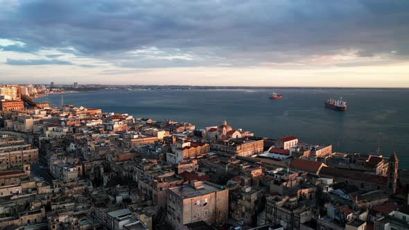 An aerial view of Taranto old town