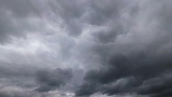 Storm Clouds Are Moving in the Sky. Time Lapse