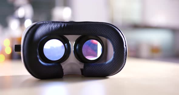 Virtual reality playing video inside the device 