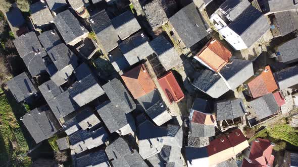 The beautiful village of Piódão in Portugal, with houses made of shale stone