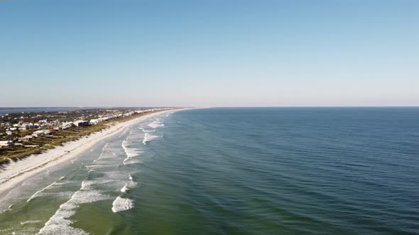 Aerial Video From Ocean To Florida Coastline