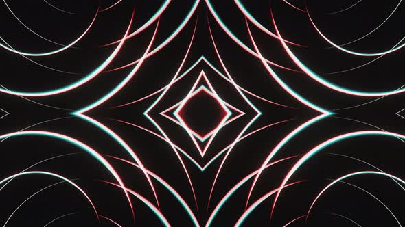 Blue and Red Abstract Polygons Fast Vj Loop Animation