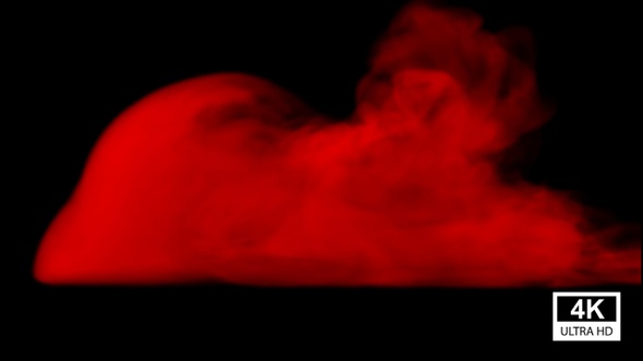 Red Smoke Falling 4K