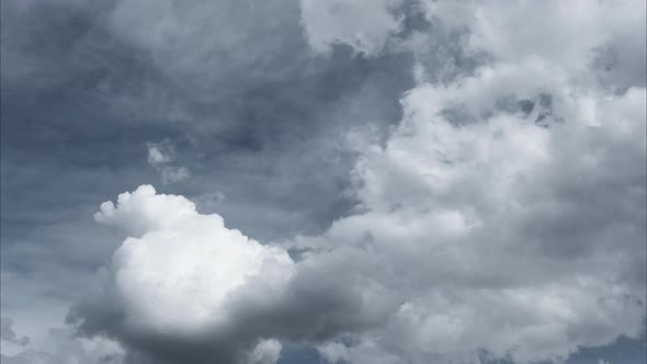 Dramatic Stormy Sky and Fast Moving Clouds Timelapse