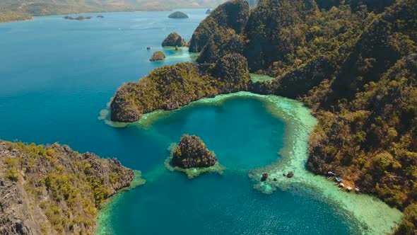 Seascape with a Beautiful Lagoon Philippines, Palawan