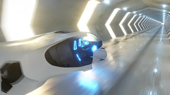 Flying a Robot Behind the Wheel of a Futuristic Car