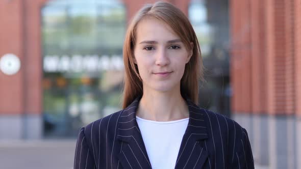 No Business Woman Rejecting Offer By Shaking Head