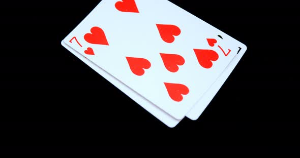 Playing cards on poker table 4k