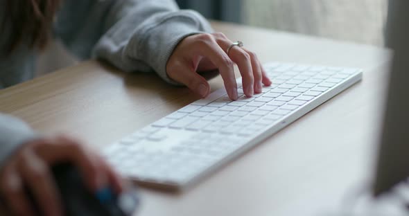 Type on keyboard at home 