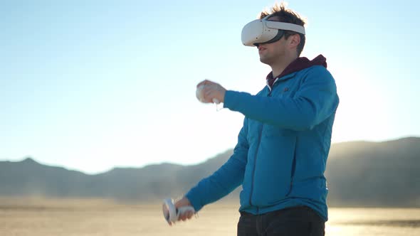 Man Using VR Headset