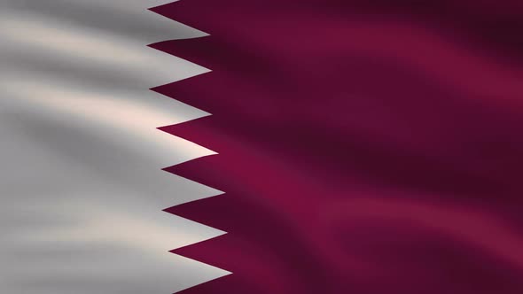 Qatar Windy Flag Background 4K
