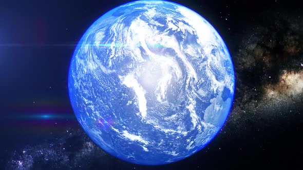 Realistic Earth Zoom Arctic Ocean