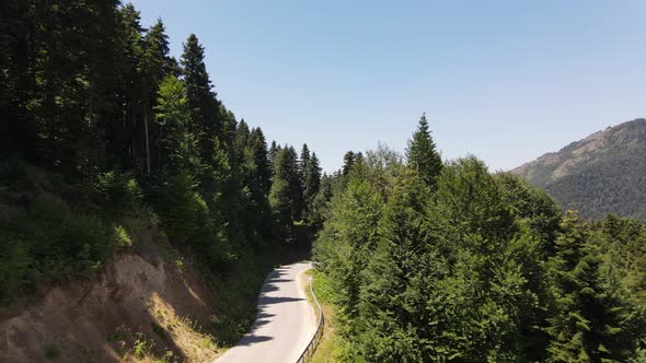 Aerial View of Asphalt Road