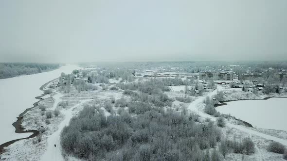 Winter River In The Village Of Verkhovye 18