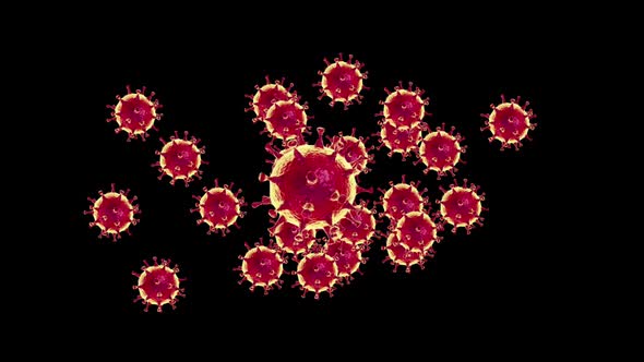 Coronavirus 3D Microscopic Infection Animated Motion Graphics