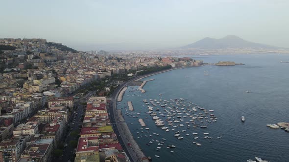 Aerial view of Naples downtown, Campania, Italy.