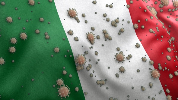 Covid Italy Flag / Corona Italian Flag