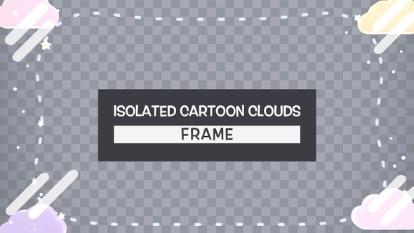 Isolated Cartoon Clouds Frame