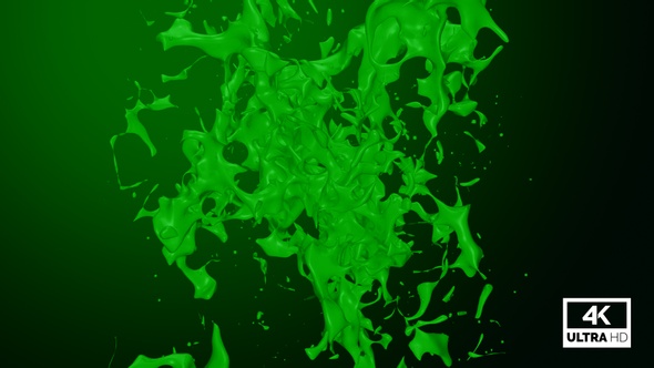 Green Paint Splash Collision