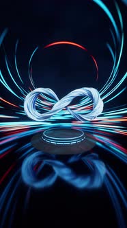 Mobius belt with spin lines effect background