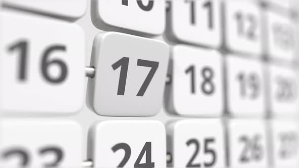 17 Date on the Turning Calendar Plate alt