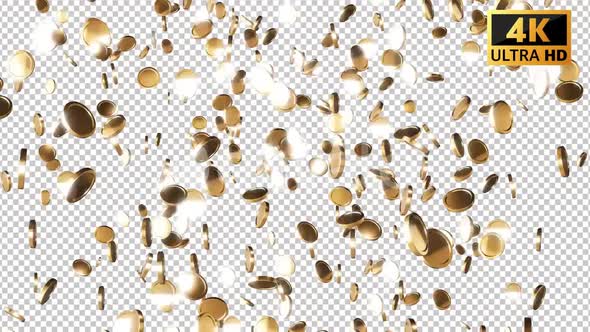 Shiny Coins Falling - 4k alt