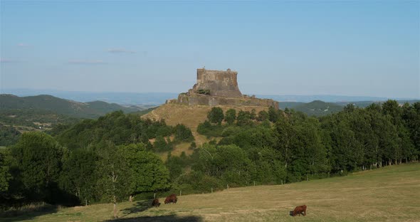 Murol, Puy de Dome, Auvergne, France. The middle age fortress dated XII th century