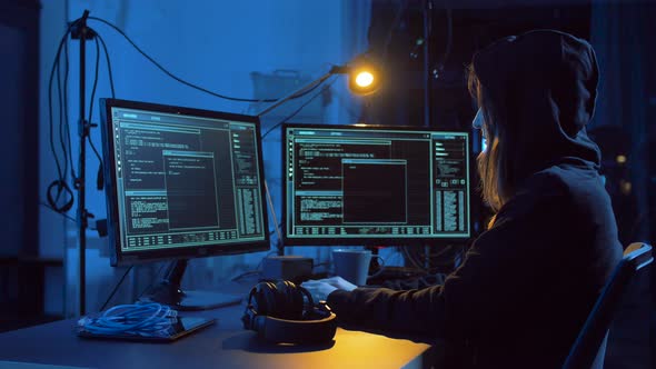 Hacker Creating Computer Virus for Cyber Attack 19