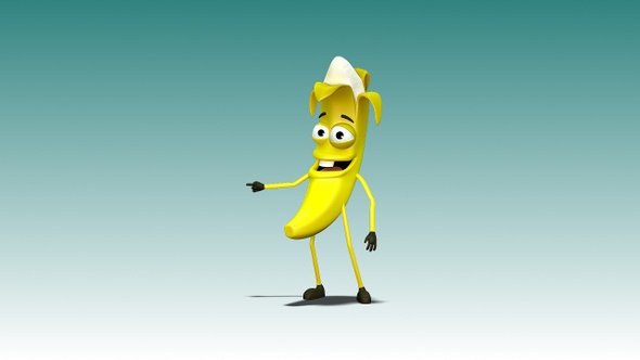 Banana shows three positions with his hand