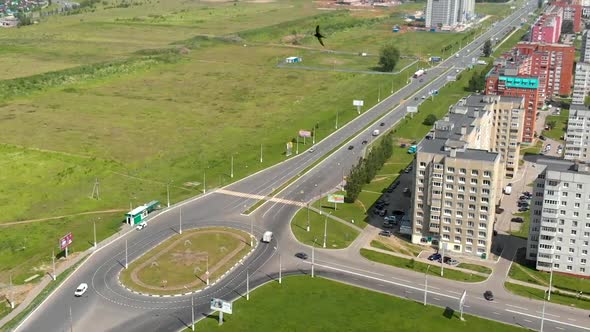 Aerial View of Novocheboksarsk in Russia