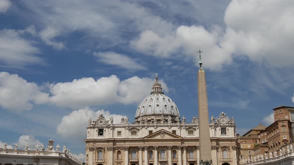 Time lapse from St. Peter's Basilica in Vatican City 