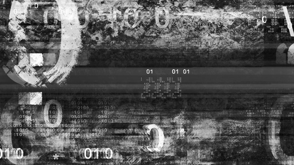Text And Dirt Glitchy Overlay 2 - Binary Code
