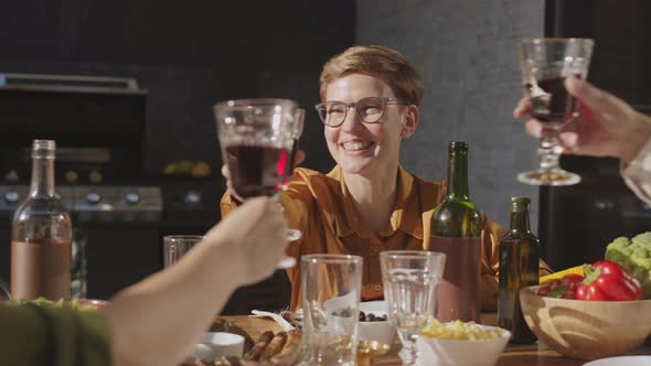 Three Women Drinking Wine