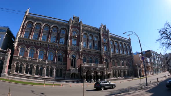 The Building of the National Bank of Ukraine in Kyiv Slow Motion