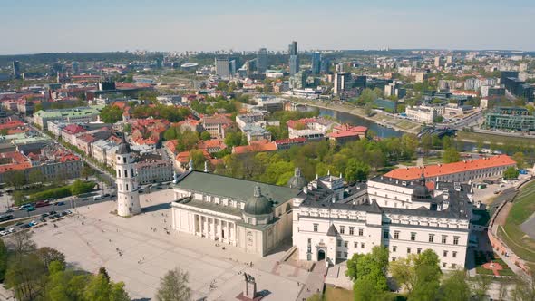 Aerial View of Vilnius Old Town