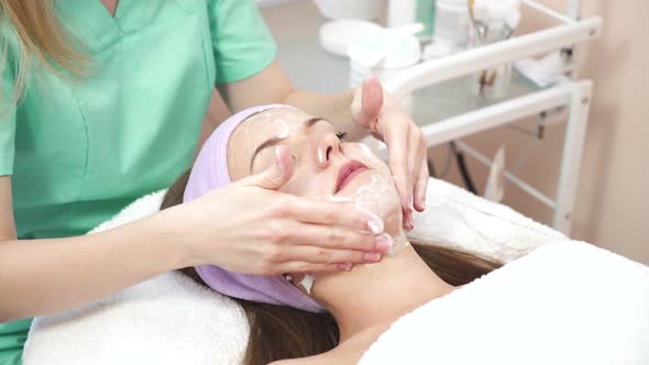 Woman During Facial Massage