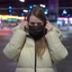 Young Woman in a Protective Black Mask on Her Face - VideoHive Item for Sale