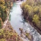 Drone Aerial of Creek with Fall Leaves - VideoHive Item for Sale