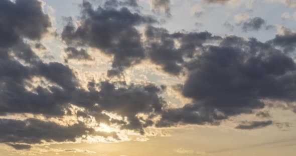 Flat Hill Meadow Timelapse at the Summer Sunset Time