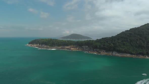 beach and island aerial view