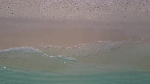 Aerial view tourism of tourist beach break by ocean with sand background