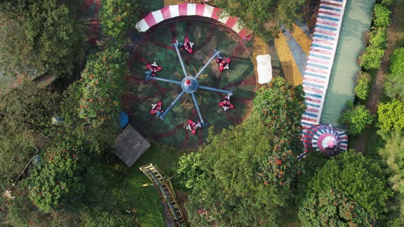 Aerial view of Park with playground background. Bogor, Indonesia