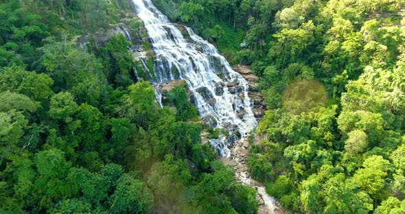 Aerial view of Maeya Waterfall, Thailand