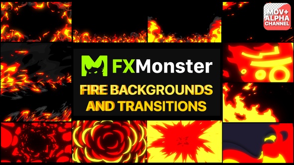 Fire Backgrounds And Transitions | Motion Graphics alt