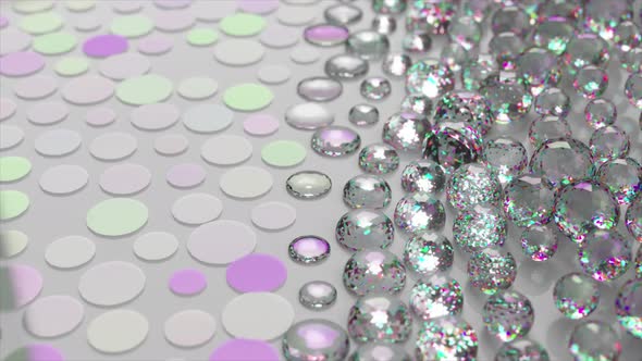 Diamond Bubbles Inflate and Burst on the Mottled Surface