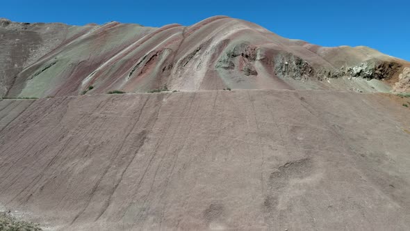 colorful mountains close up