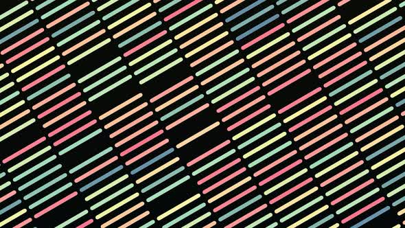 Colorful lines resembling a simple video game interface